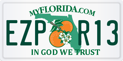 FL license plate EZPR13