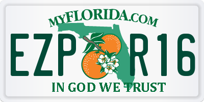 FL license plate EZPR16