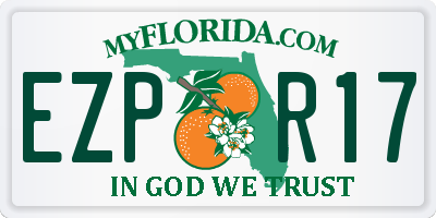 FL license plate EZPR17
