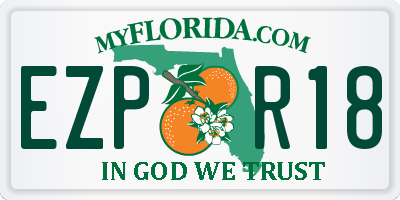 FL license plate EZPR18