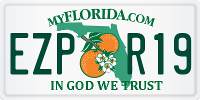 FL license plate EZPR19