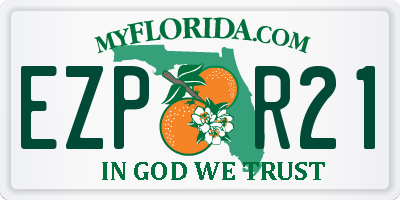 FL license plate EZPR21