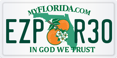 FL license plate EZPR30
