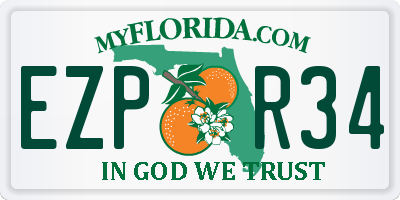 FL license plate EZPR34