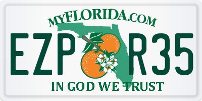 FL license plate EZPR35