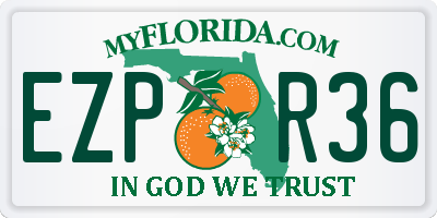 FL license plate EZPR36