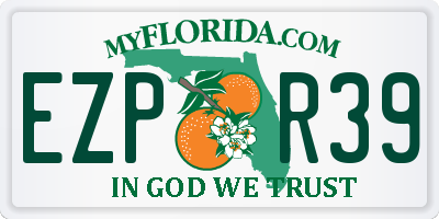 FL license plate EZPR39