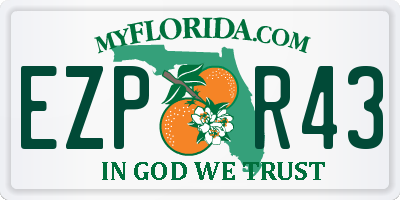 FL license plate EZPR43