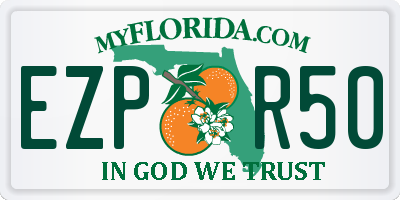 FL license plate EZPR50