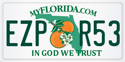 FL license plate EZPR53