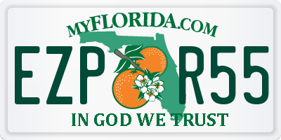 FL license plate EZPR55