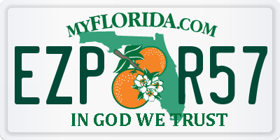 FL license plate EZPR57