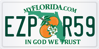 FL license plate EZPR59
