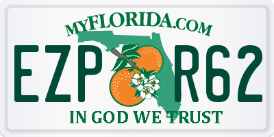 FL license plate EZPR62