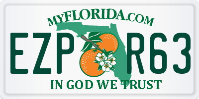 FL license plate EZPR63