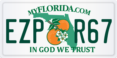 FL license plate EZPR67