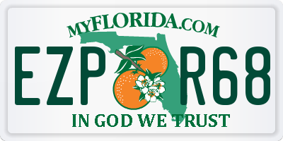 FL license plate EZPR68