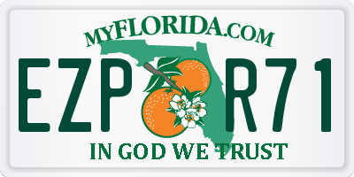 FL license plate EZPR71