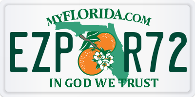 FL license plate EZPR72