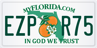 FL license plate EZPR75