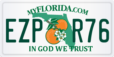 FL license plate EZPR76