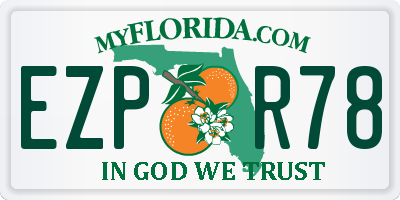 FL license plate EZPR78