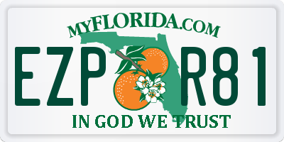 FL license plate EZPR81