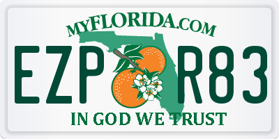 FL license plate EZPR83