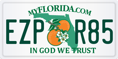 FL license plate EZPR85