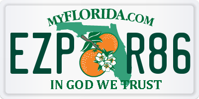 FL license plate EZPR86