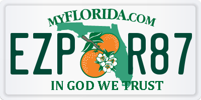 FL license plate EZPR87