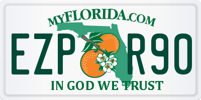 FL license plate EZPR90