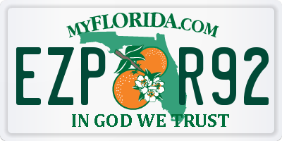 FL license plate EZPR92