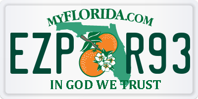 FL license plate EZPR93