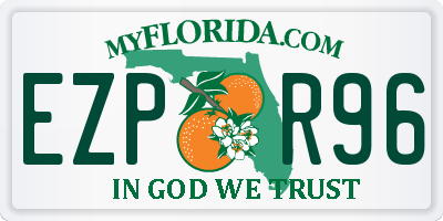 FL license plate EZPR96