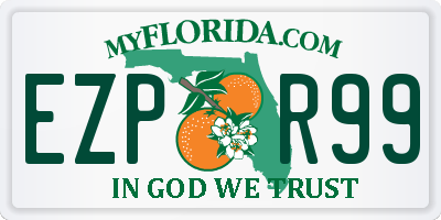 FL license plate EZPR99