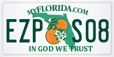 FL license plate EZPS08