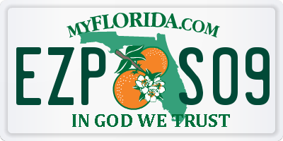 FL license plate EZPS09