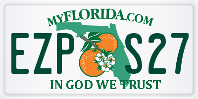 FL license plate EZPS27