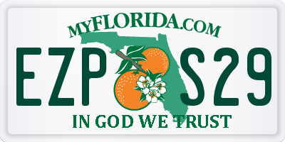 FL license plate EZPS29