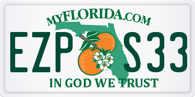 FL license plate EZPS33