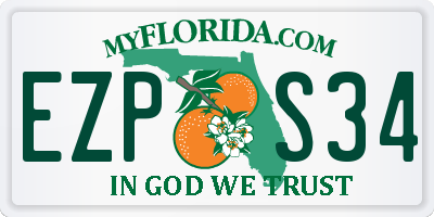 FL license plate EZPS34