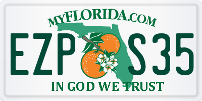 FL license plate EZPS35