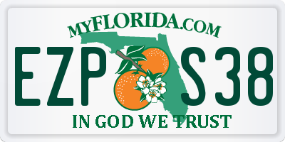 FL license plate EZPS38