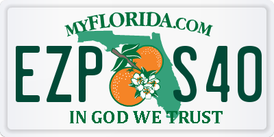 FL license plate EZPS40