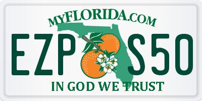 FL license plate EZPS50