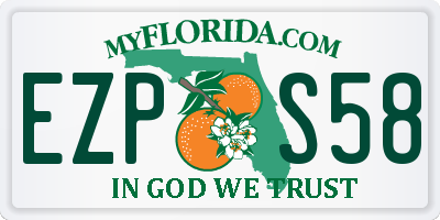 FL license plate EZPS58