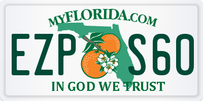 FL license plate EZPS60