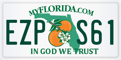 FL license plate EZPS61