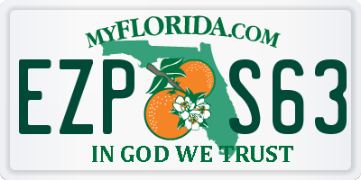 FL license plate EZPS63